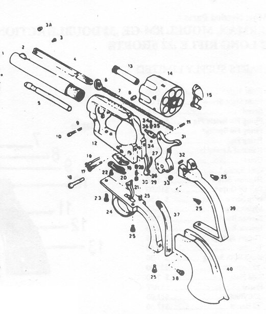 Single Action Revolver Parts Diagram 